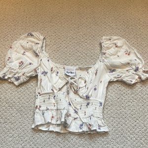 Sky to Moon Women’s Floral Crop Top